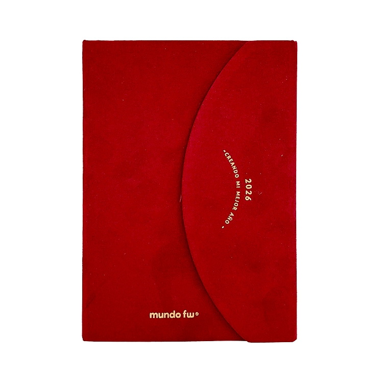 Agenda FW 2026 Chic Inmantada Cosida Malbec Semanal 15x21 Art.202002